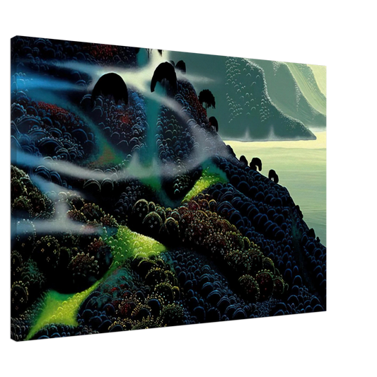Eyvind Earle - Ocean Paradise Canvas - 20x30 cm / 8x12 inches-canvas