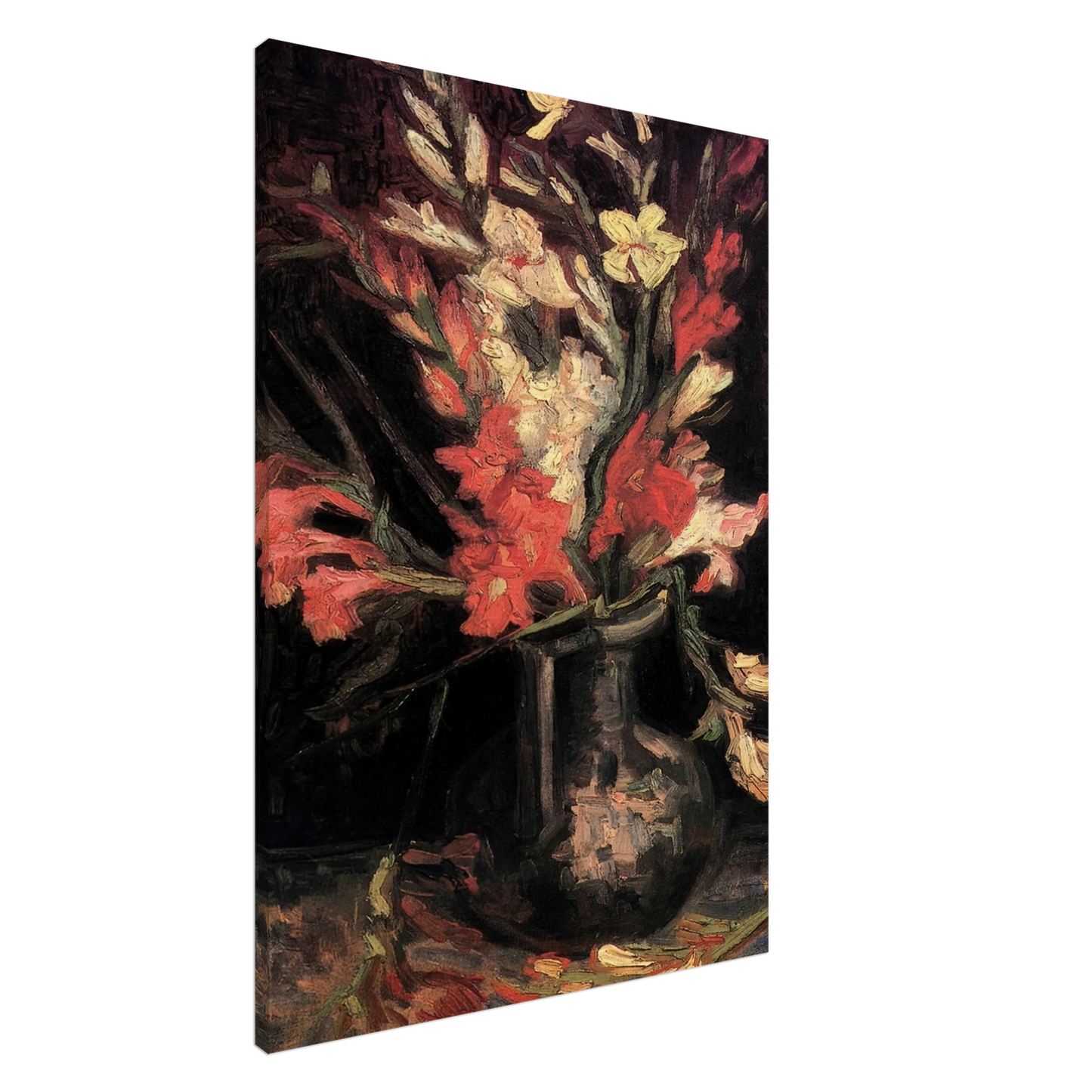 Vincent van Gogh - Vase with Red Gladioli Canvas - 20x30 cm / 8x12 inches-canvas
