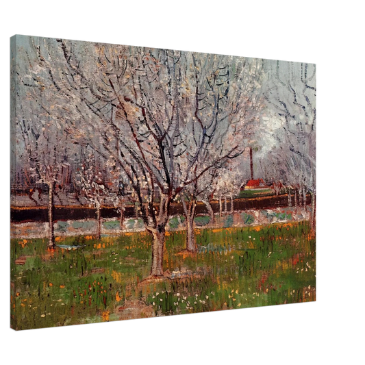 Vincent van Gogh - Orchard in Blossom Plum Trees Canvas - 20x30 cm / 8x12 inches-canvas