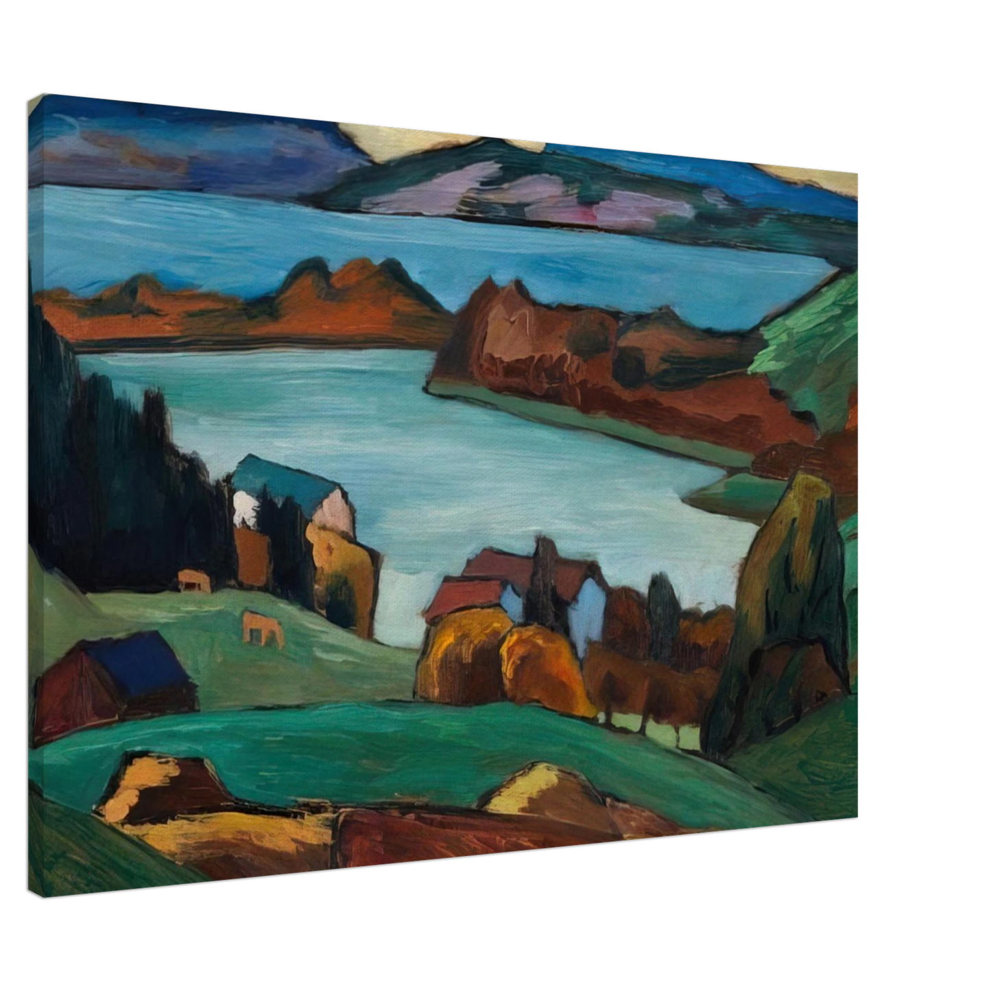 Gabriele Munter - STAFFELSEE 1934 Canvas - 20x30 cm / 8x12 inches-canvas