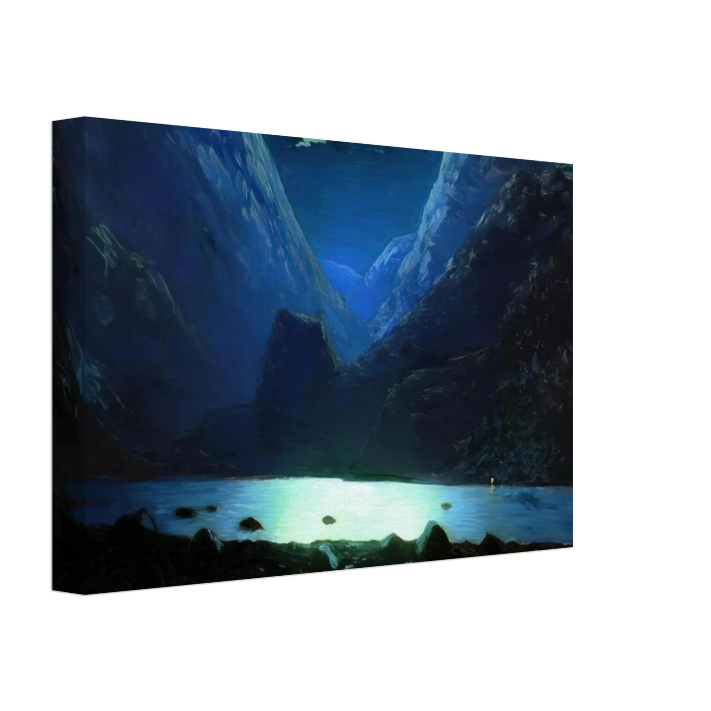Arkhyp Kuindzhi - Daryal pass. Moonlight Night Canvas - 40x60 cm / 16x24 inches-canvas