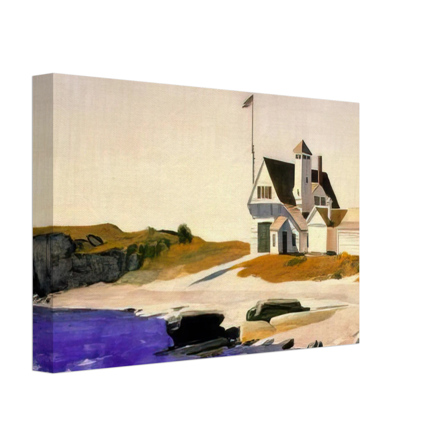 Edward Hopper - Coast Guard Station, Two Lights, Maine Canvas - 70x100 cm / 28x40 inches-canvas