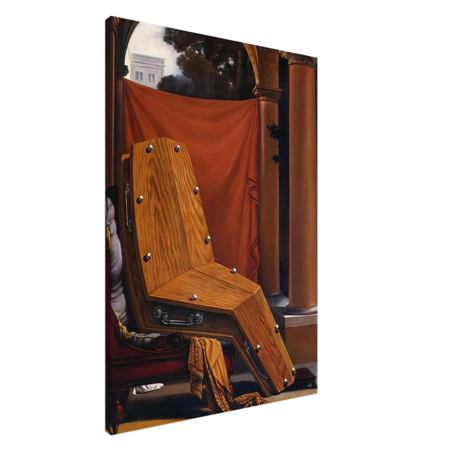 Rene Magritte - PERSPECTIVE MADAME R%C3%A9CAMIER DE DAVID 1950 Canvas - 20x30 cm / 8x12 inches-canvas