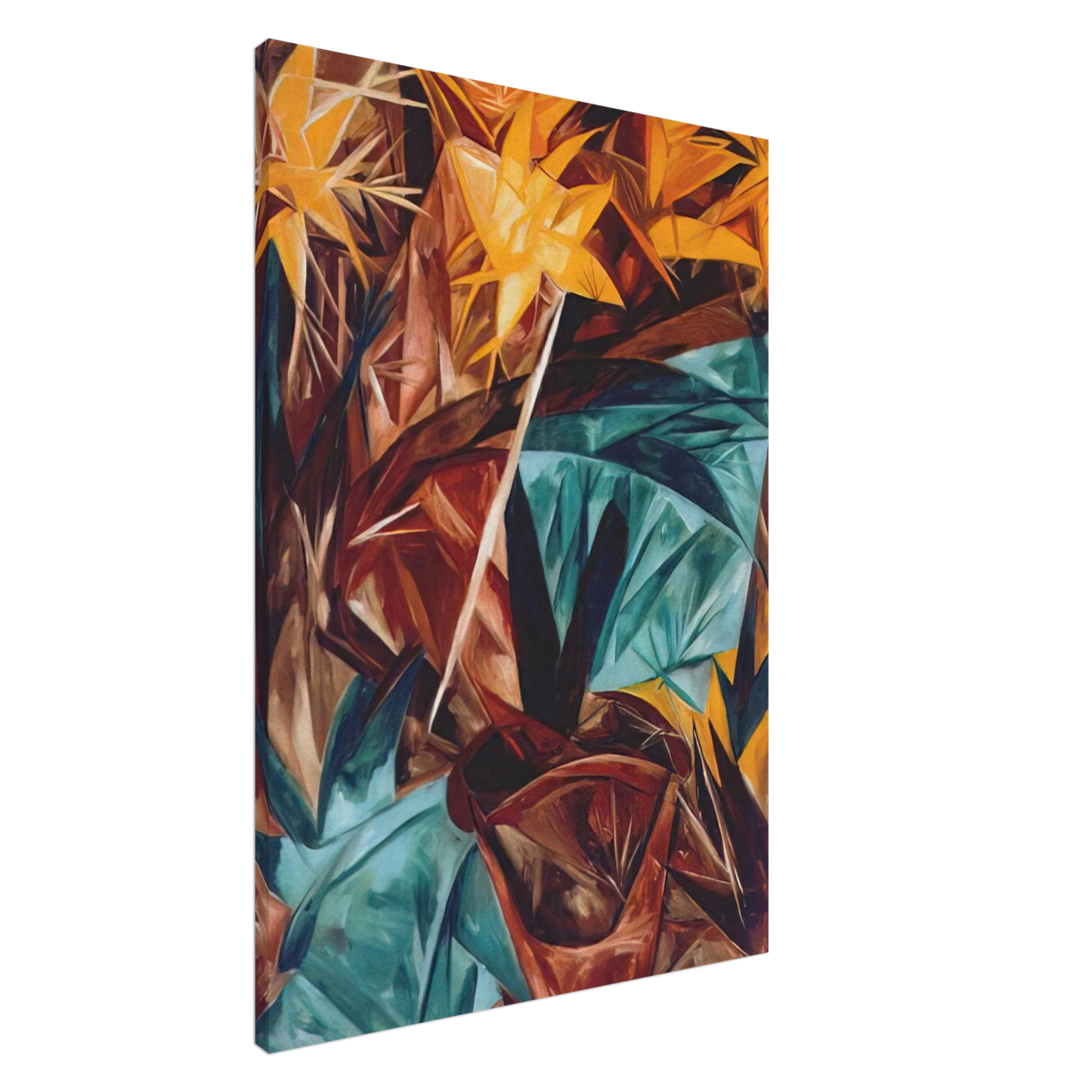 Natalia Goncharova - Rayonist lilies - 1913 Canvas - 20x30 cm / 8x12 inches-canvas