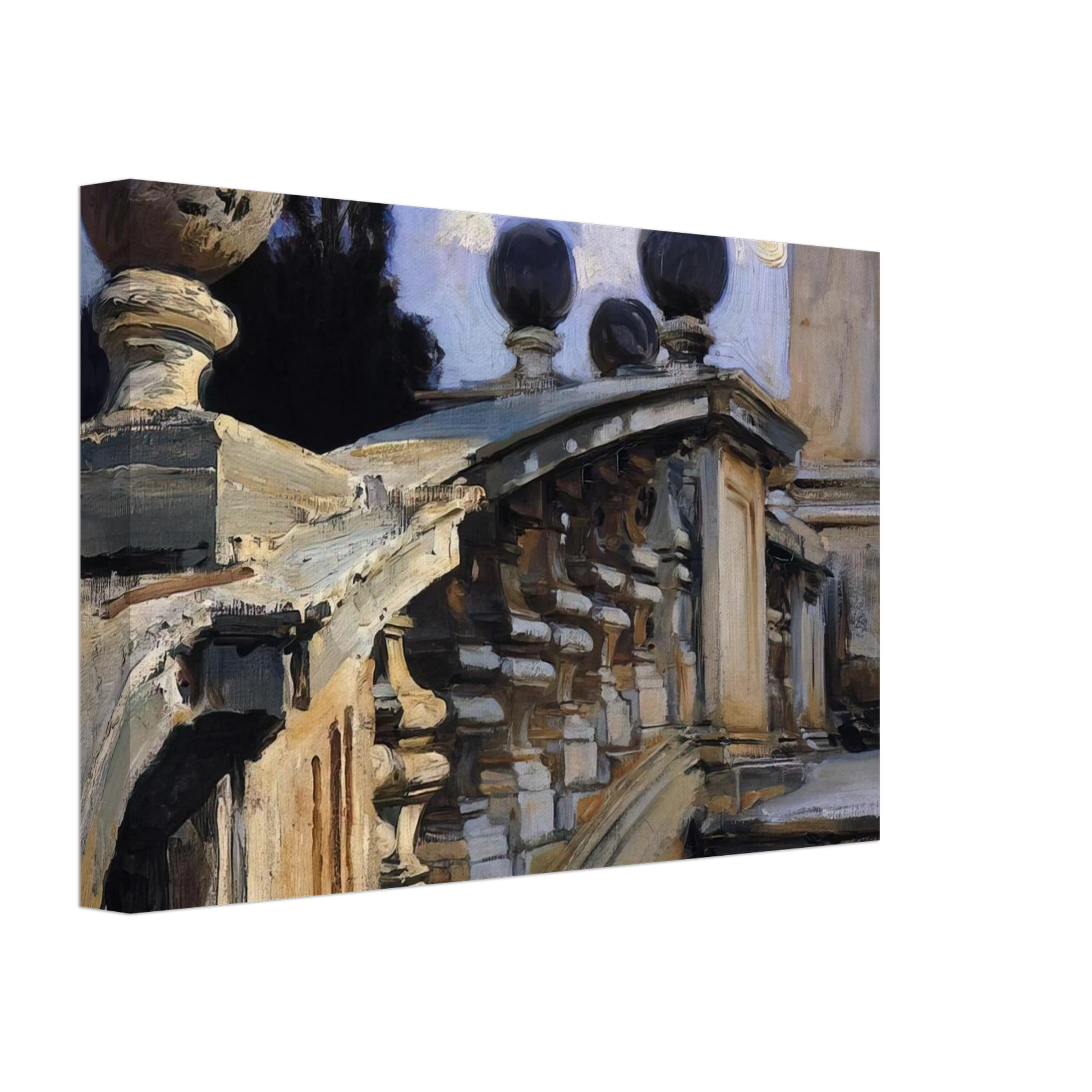 John Singer Sargent - The Steps of the Church of S. S. Domenico-e-Siste in Rome Canvas - 40x60 cm / 16x24 inches-canvas
