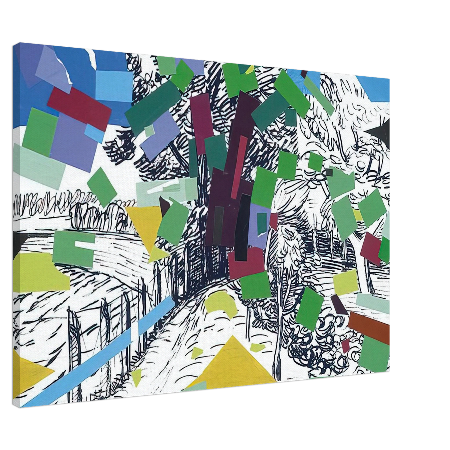 Wojciech Fangor - Polish Landscape - 2006 Canvas - 20x30 cm / 8x12 inches-canvas