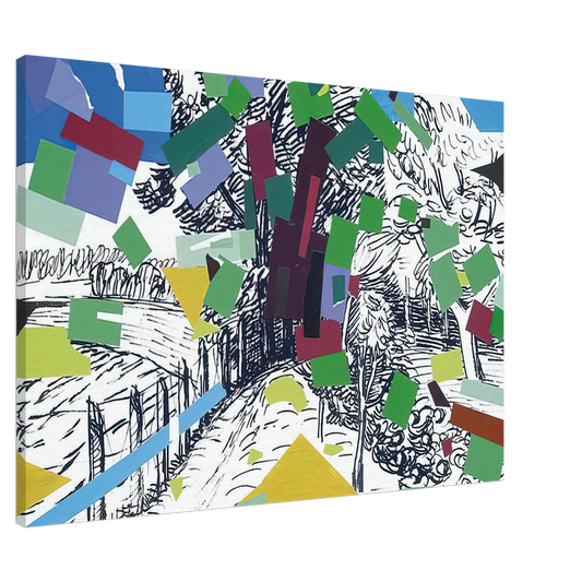 Wojciech Fangor - Polish Landscape - 2006 Canvas - 20x30 cm / 8x12 inches-canvas