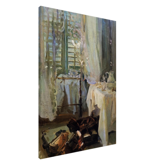 John Singer Sargent - A Hotel Room Canvas - 20x30 cm / 8x12 inches-canvas