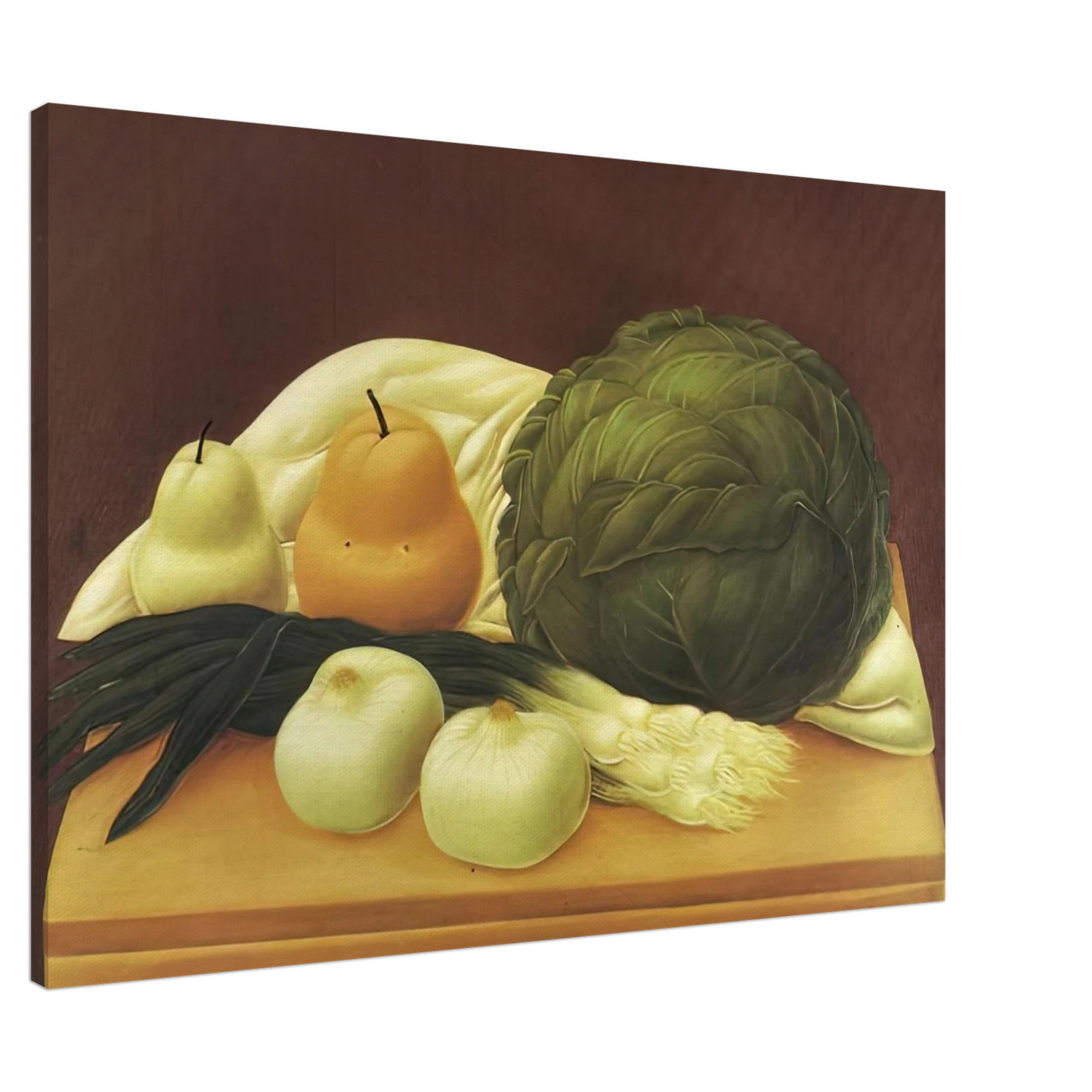 Fernando Botero - KITCHEN TABLE Canvas - 20x30 cm / 8x12 inches-canvas