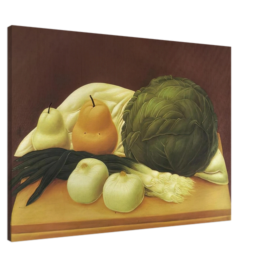 Fernando Botero - KITCHEN TABLE Canvas - 20x30 cm / 8x12 inches-canvas