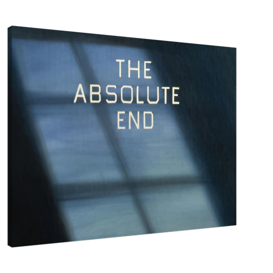 Edward Ruscha - THE ABSOLUTE END 1982 Canvas - 20x30 cm / 8x12 inches-canvas