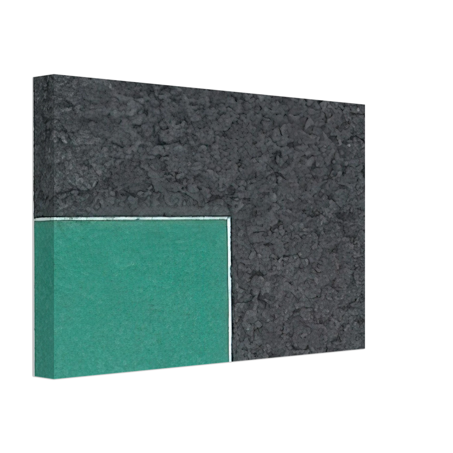 Ellsworth Kelly - Colored Paper Image XVIII  Green Square with Grey  Canvas - 70x100 cm / 28x40 inches-canvas