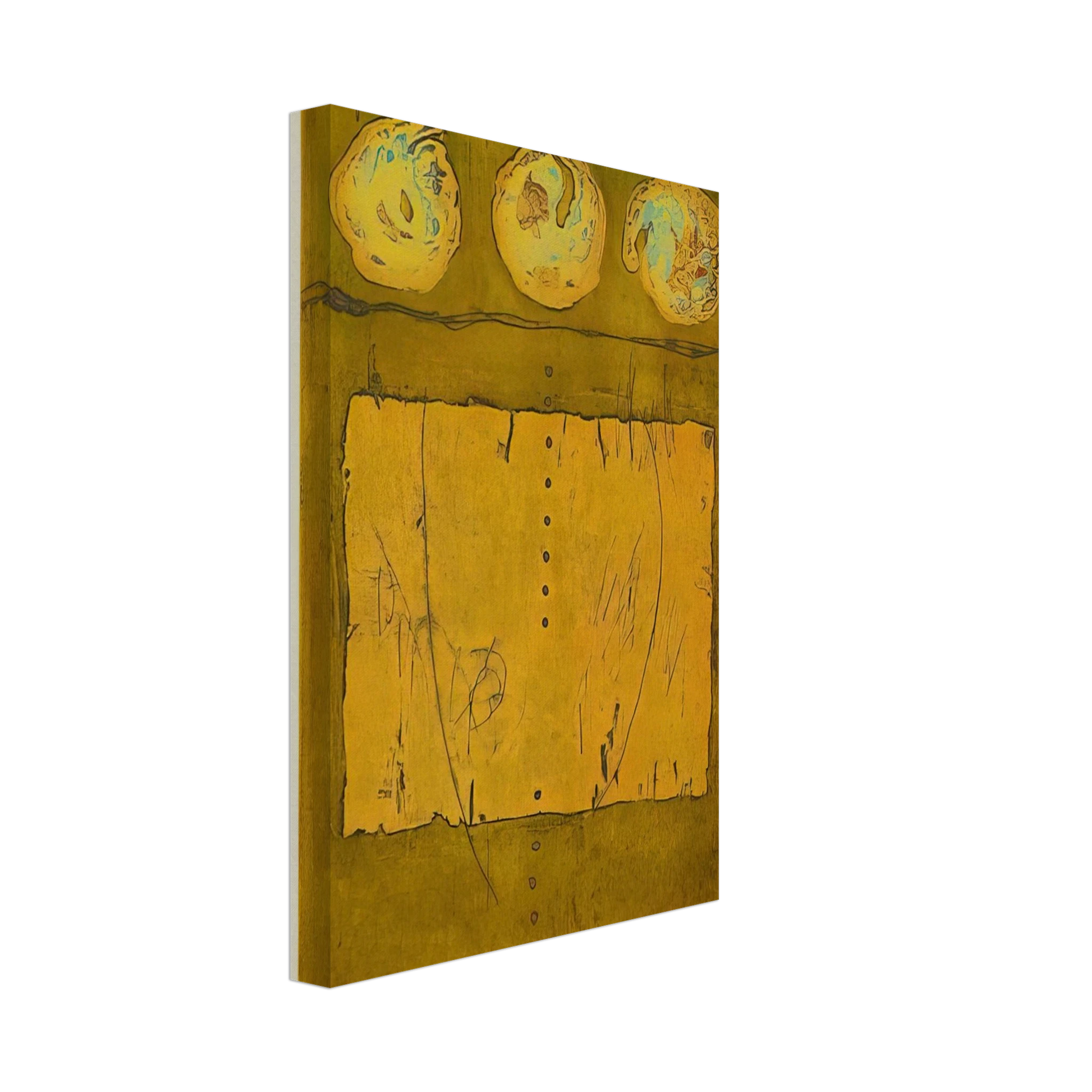 Hiroyuki Tajima - Yellow Print - 1970 Canvas - 40x60 cm / 16x24 inches-canvas