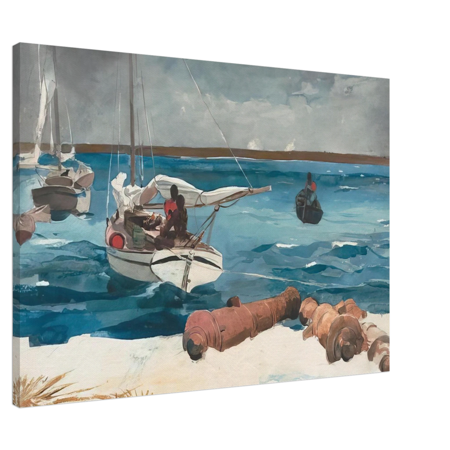 Winslow Homer - NASSAU 1899 Canvas - 20x30 cm / 8x12 inches-canvas