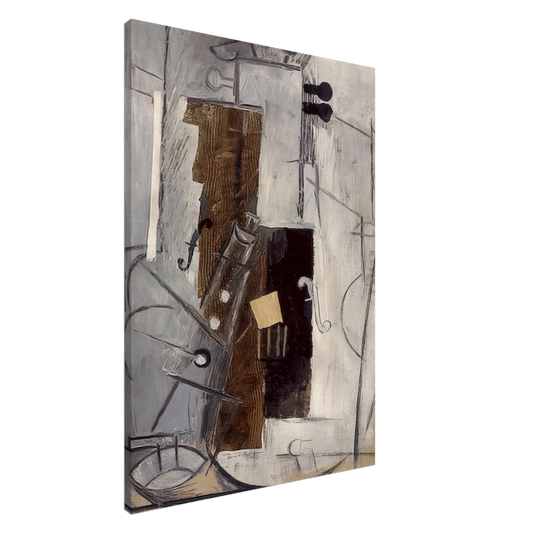 Pablo Picasso - Clarinet and Violin - 1913 Canvas - 20x30 cm / 8x12 inches-canvas