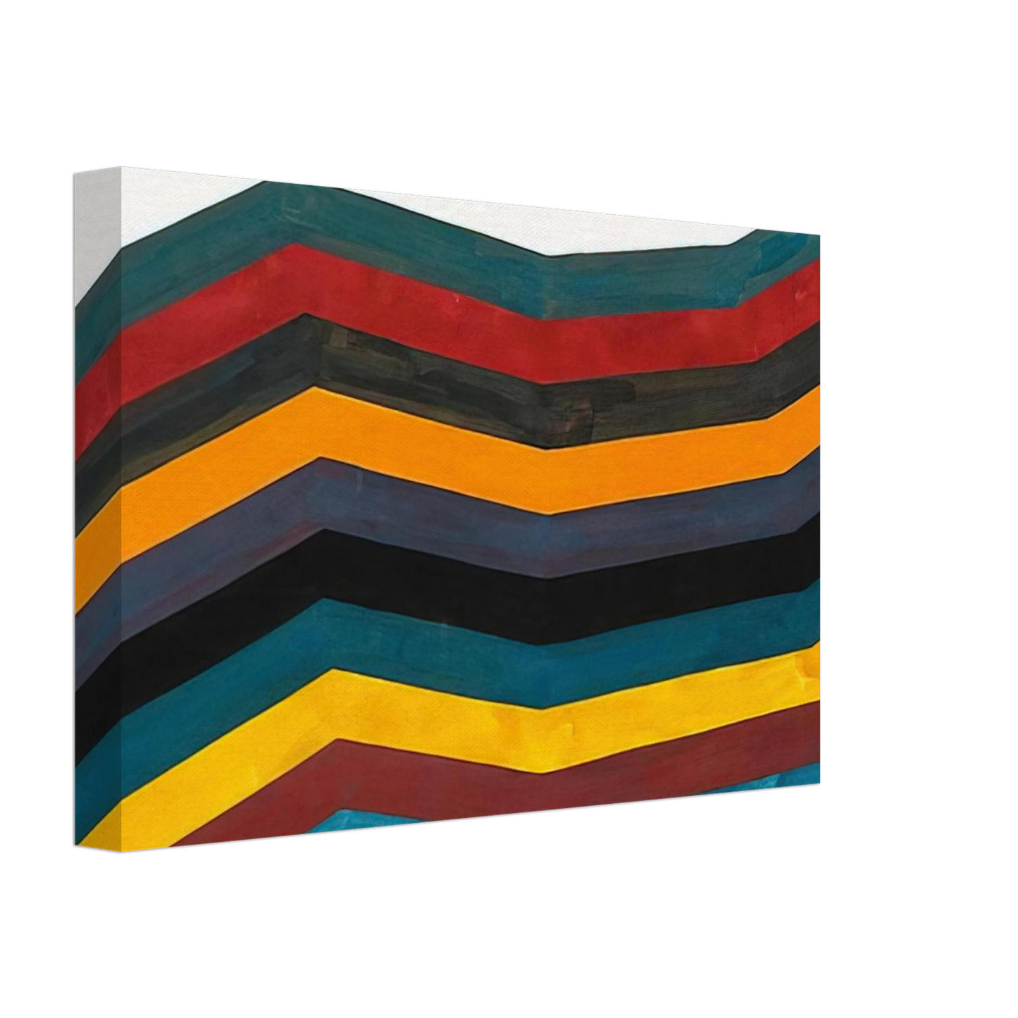 Sol LeWitt - Irregular Horizontal Bands of Equal Width Starting at Bottom Canvas - 40x60 cm / 16x24 inches-canvas