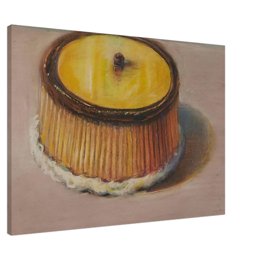 Wayne Thiebaud - Lemon Cake - 1997 Canvas - 20x30 cm / 8x12 inches-canvas