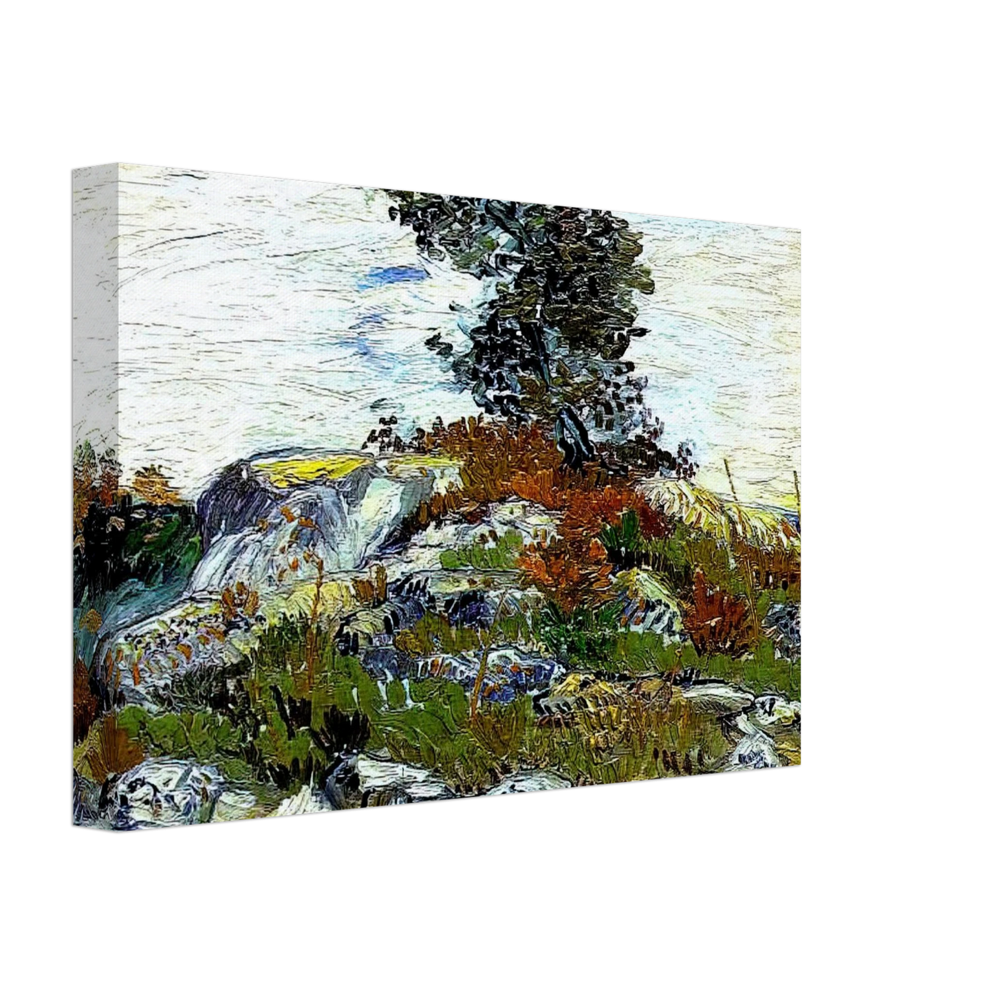 Vincent van Gogh - The Rocks with Oak tree Canvas - 70x100 cm / 28x40 inches-canvas
