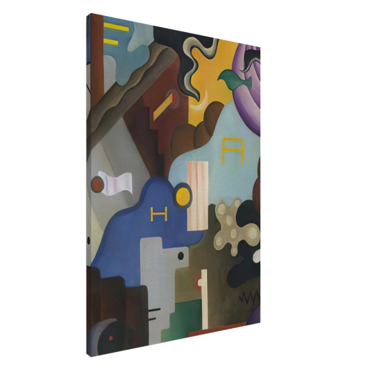 Julius Evola - Composizione futurista - Abstract Art, Dada Canvas - 20x30 cm / 8x12 inches-canvas