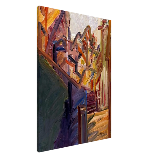 Frank Auerbach - ALBERO DI FRONTE 1 Canvas - 20x30 cm / 8x12 inches-canvas