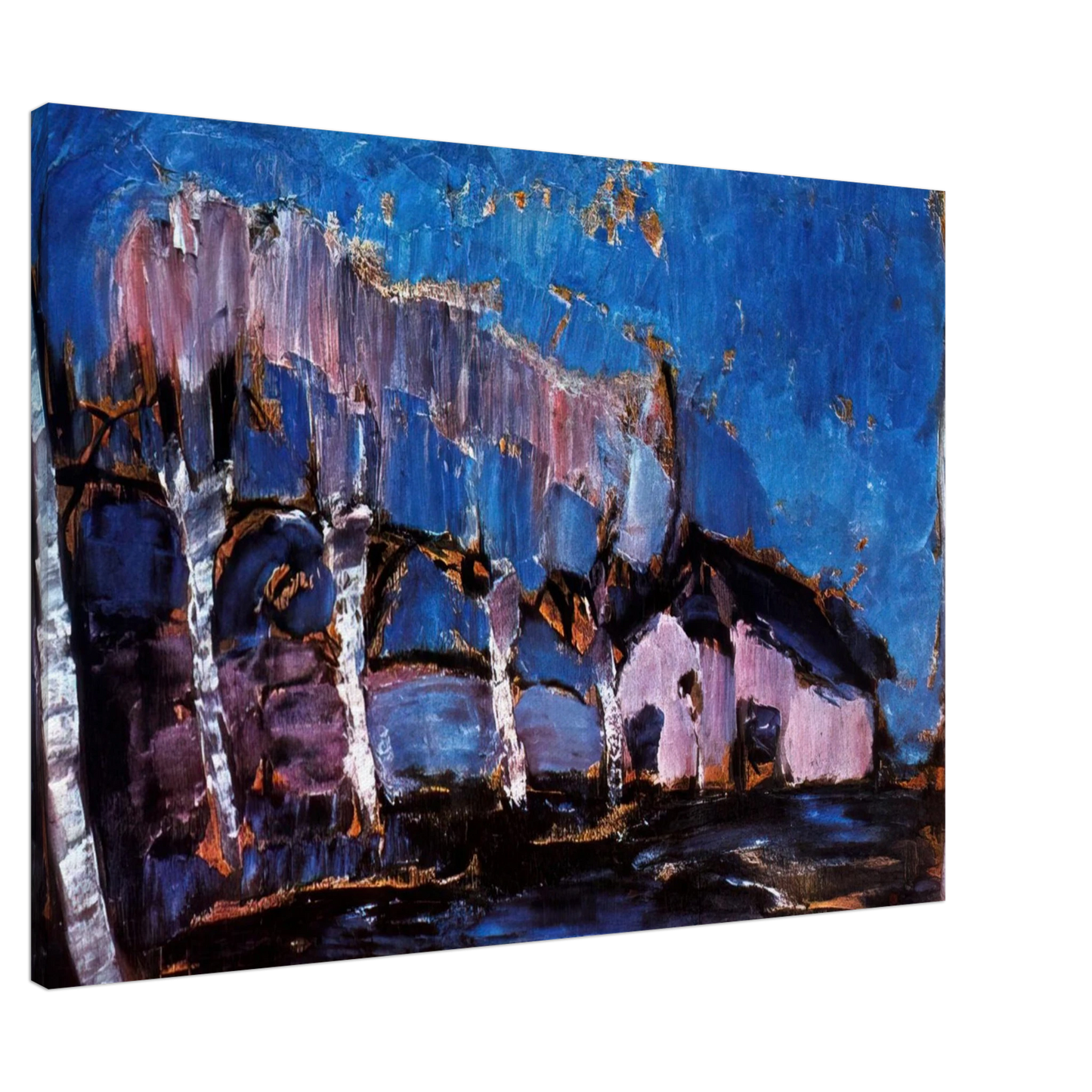 Piet Mondrian - Evening landscape Canvas - 20x30 cm / 8x12 inches-canvas