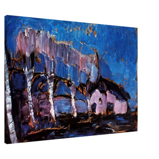 Piet Mondrian - Evening landscape Canvas - 20x30 cm / 8x12 inches-canvas
