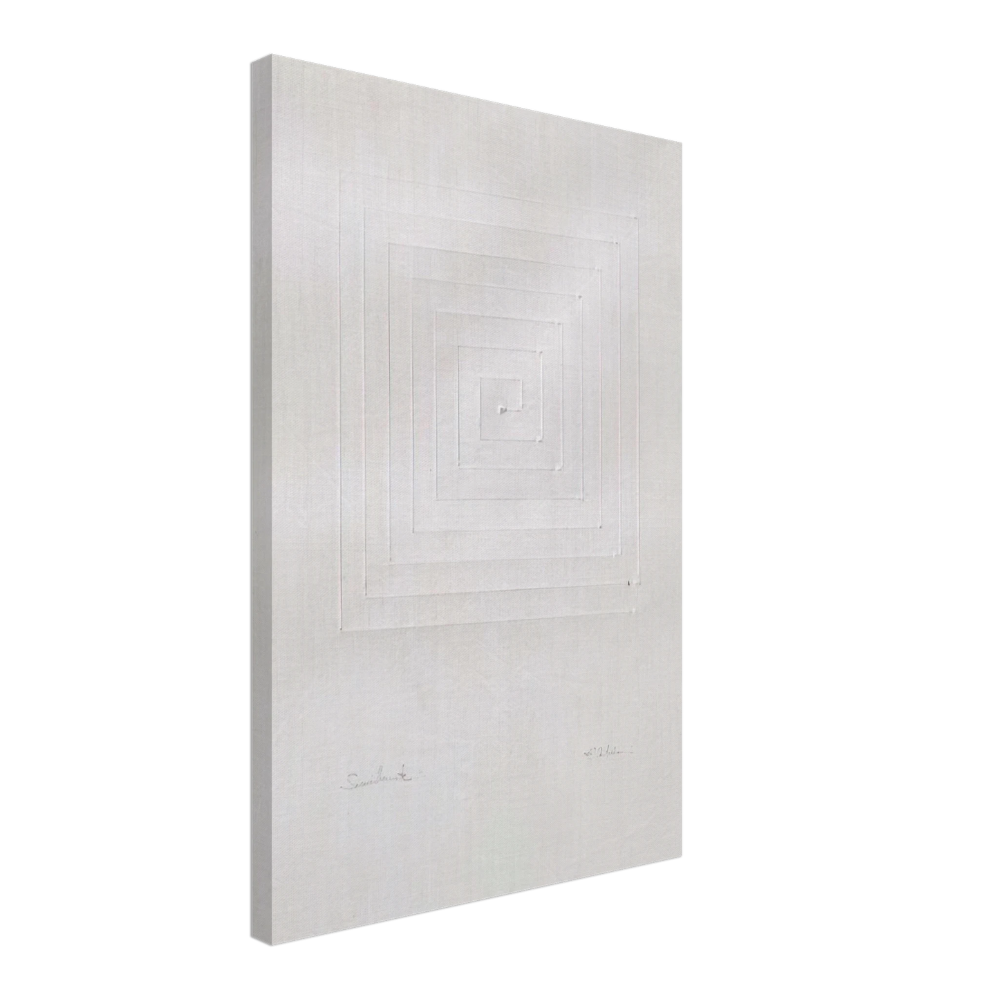 Enrico Castellani - Similmente - Spatialism Canvas - 70x100 cm / 28x40 inches-canvas