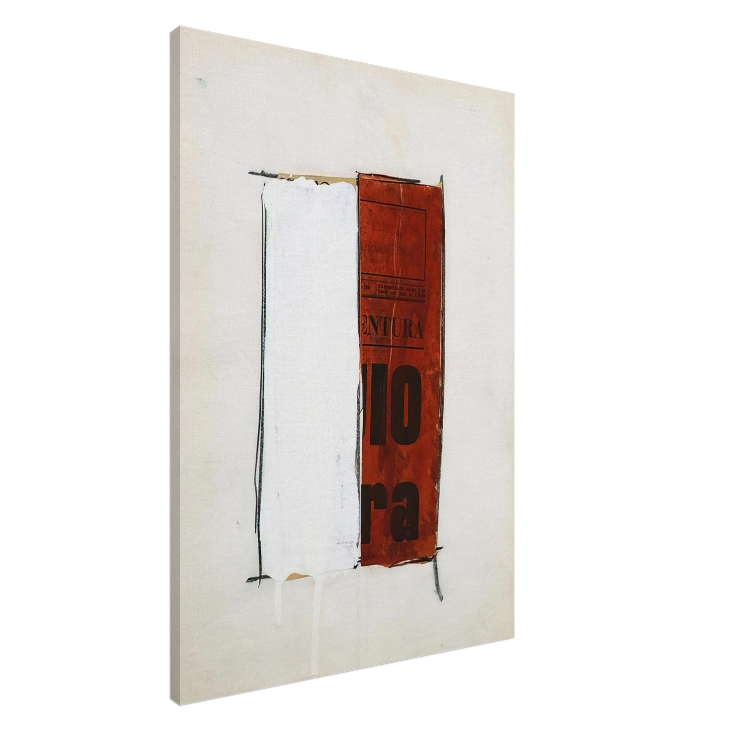 Mario Schifano - Untitled - 1961 Canvas - 20x30 cm / 8x12 inches-canvas