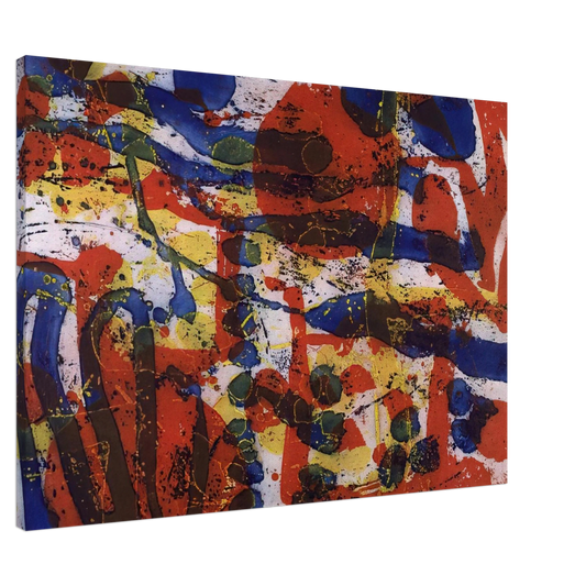 Patrick Heron - Untitled From The Brushwork Series - 1999 Canvas - 20x30 cm / 8x12 inches-canvas