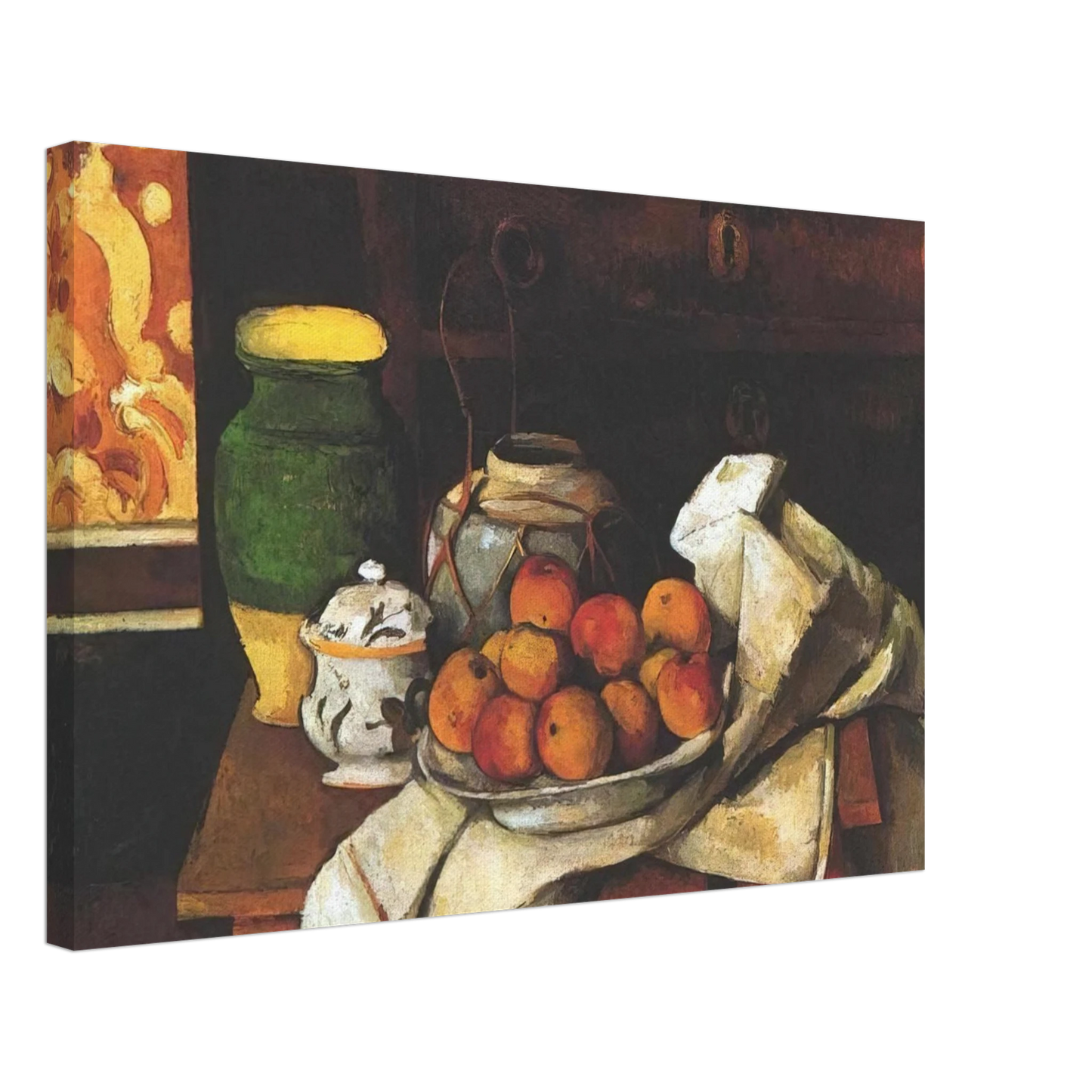 Paul Cezanne - Still life in front of a chest of drawers Canvas - 70x100 cm / 28x40 inches-canvas