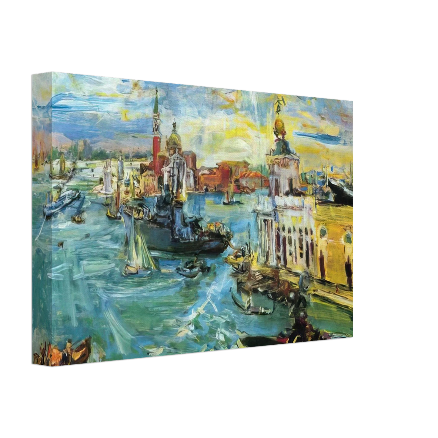OSKAR KOKOSCHKA - VENICE DOGANA 1948 Canvas - 70x100 cm / 28x40 inches-canvas