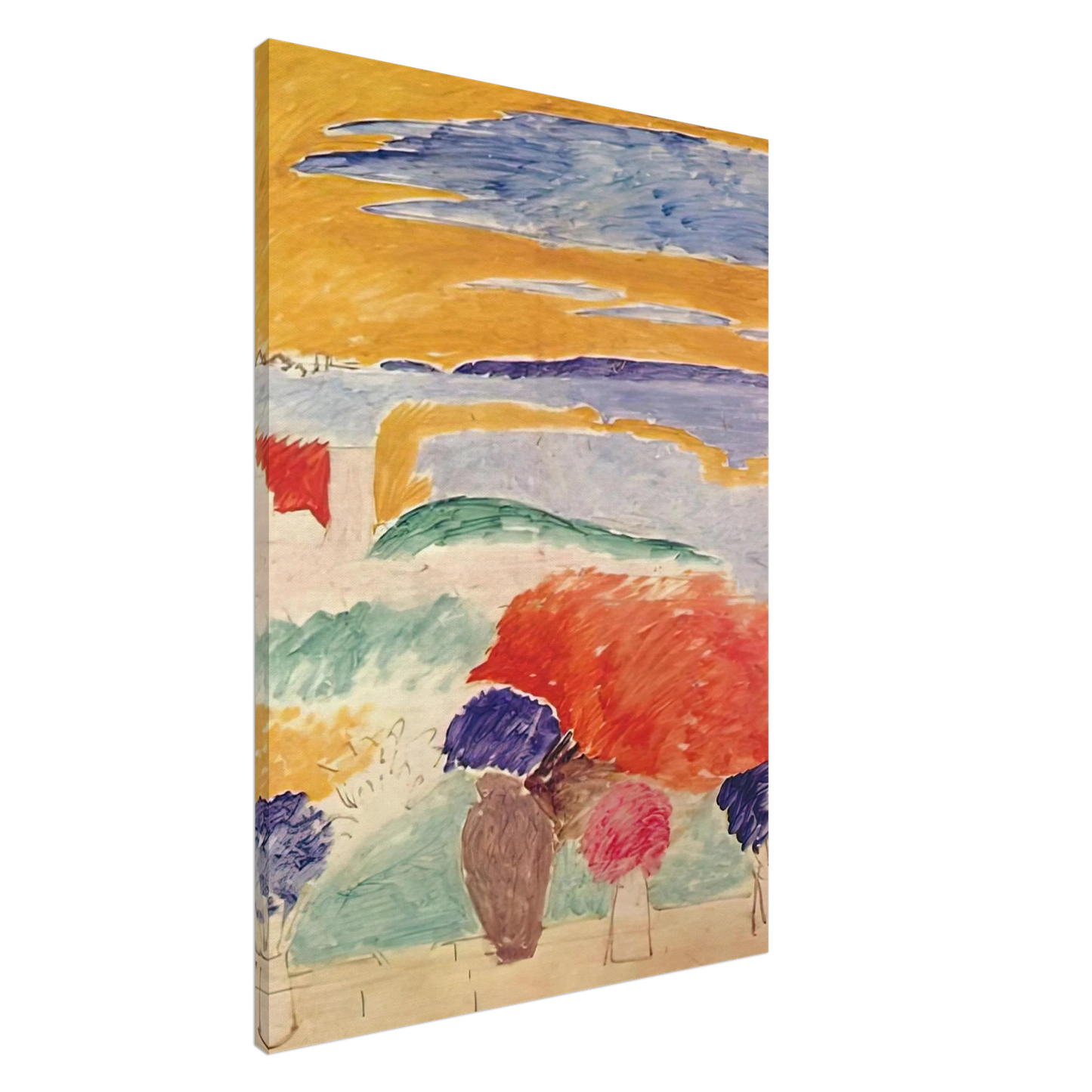 Henri Matisse - OPEN WINDOW AT TANGIER 1913 Canvas - 20x30 cm / 8x12 inches-canvas