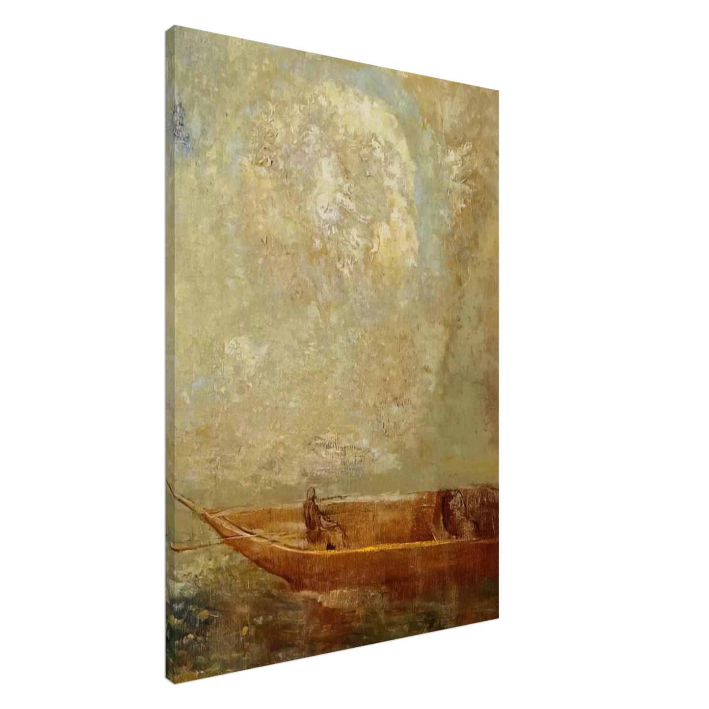 Odilon Redon - A BOAT Canvas - 20x30 cm / 8x12 inches-canvas