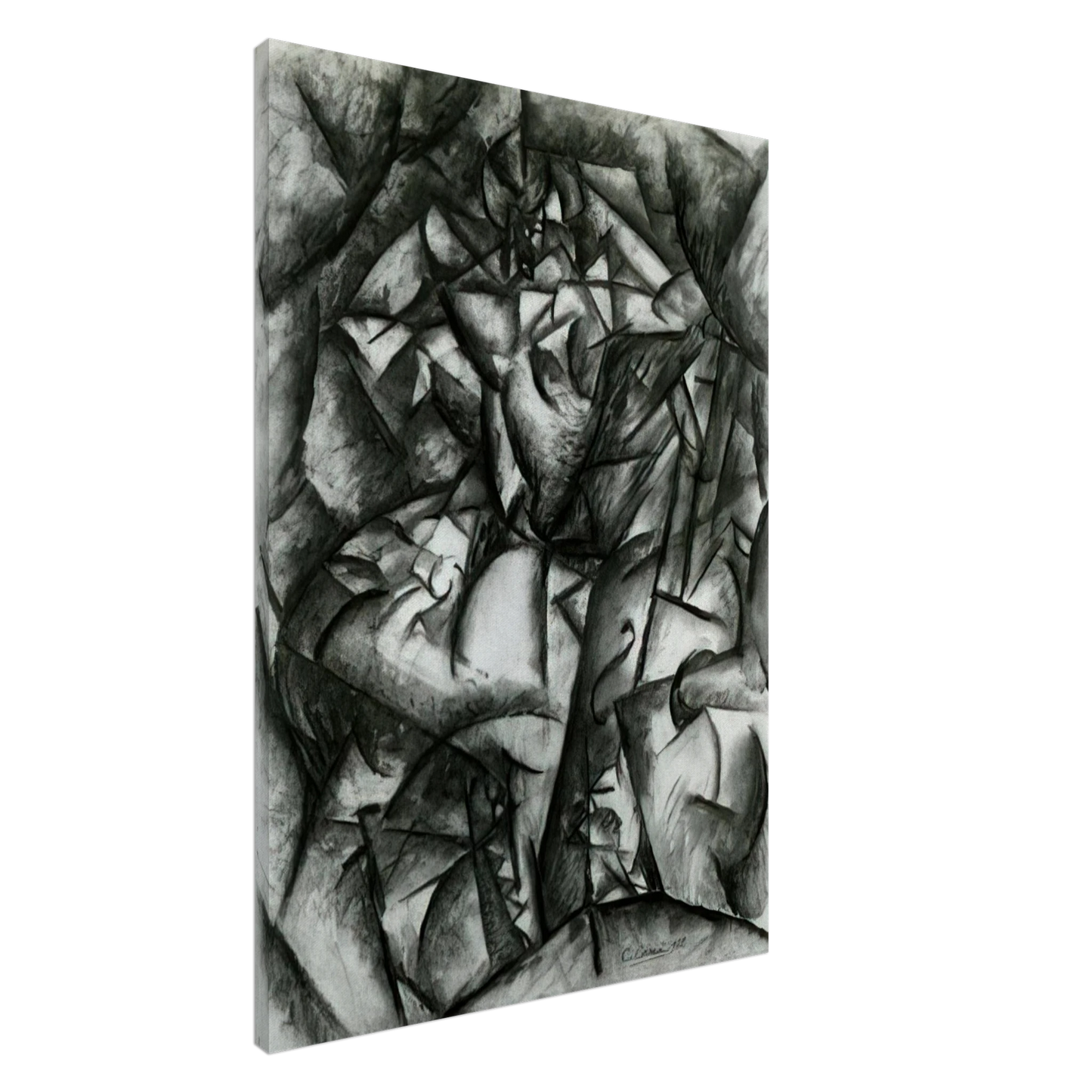 Carlo Carra - CONCERT CAFE 1912 Canvas - 20x30 cm / 8x12 inches-canvas