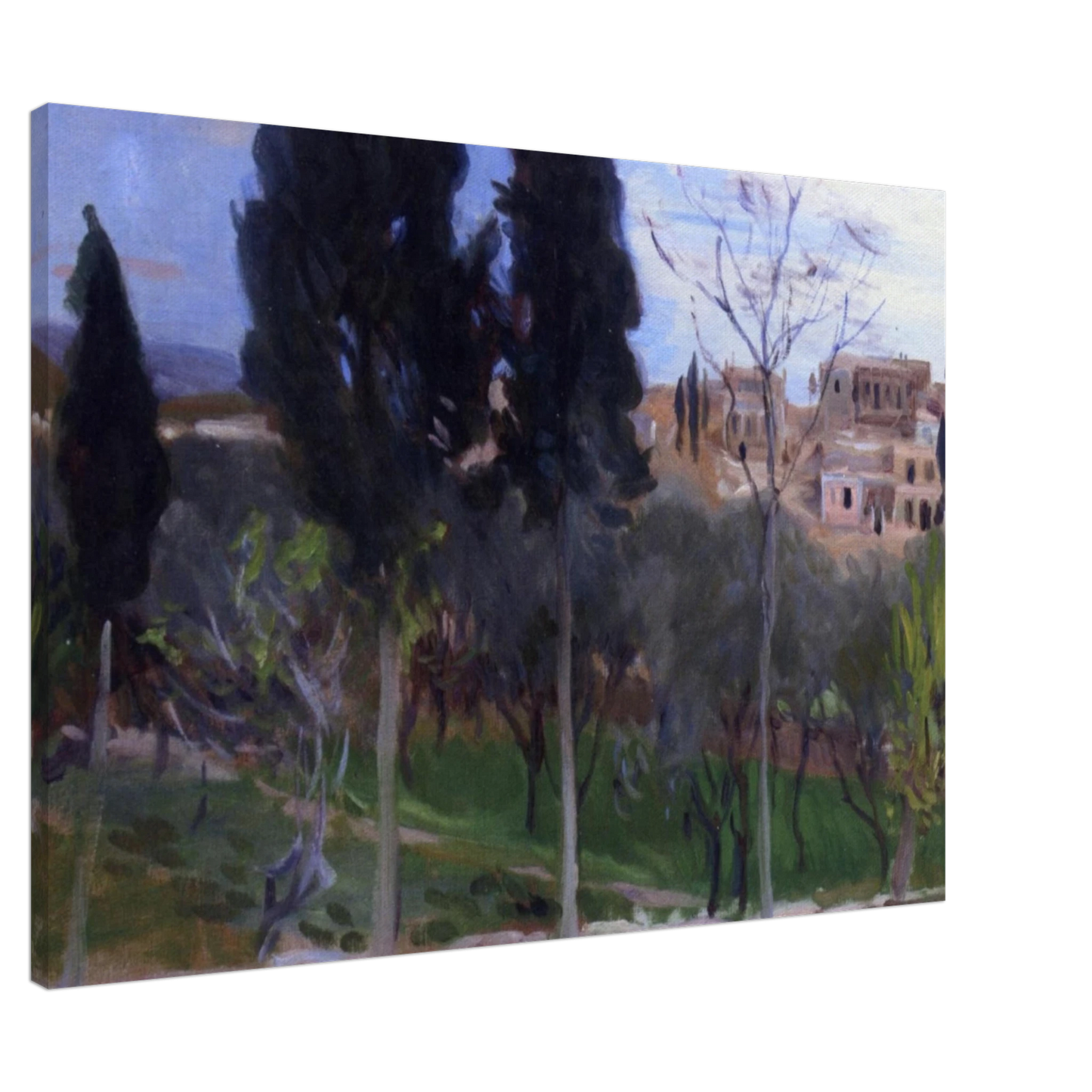 John Singer Sargent - Mediterranean Landscape Canvas - 20x30 cm / 8x12 inches-canvas
