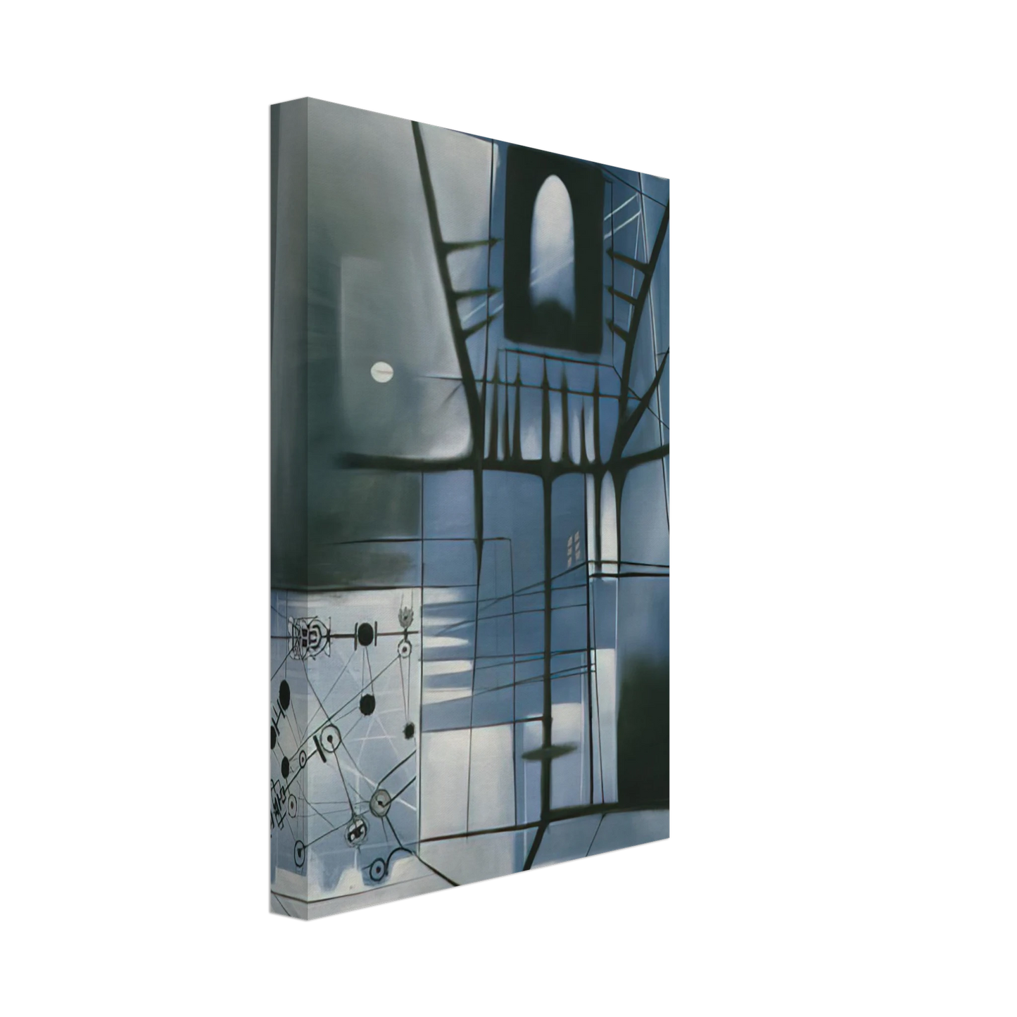 Jimmy Ernst - A Time for Fear - 1949 Canvas - 40x60 cm / 16x24 inches-canvas