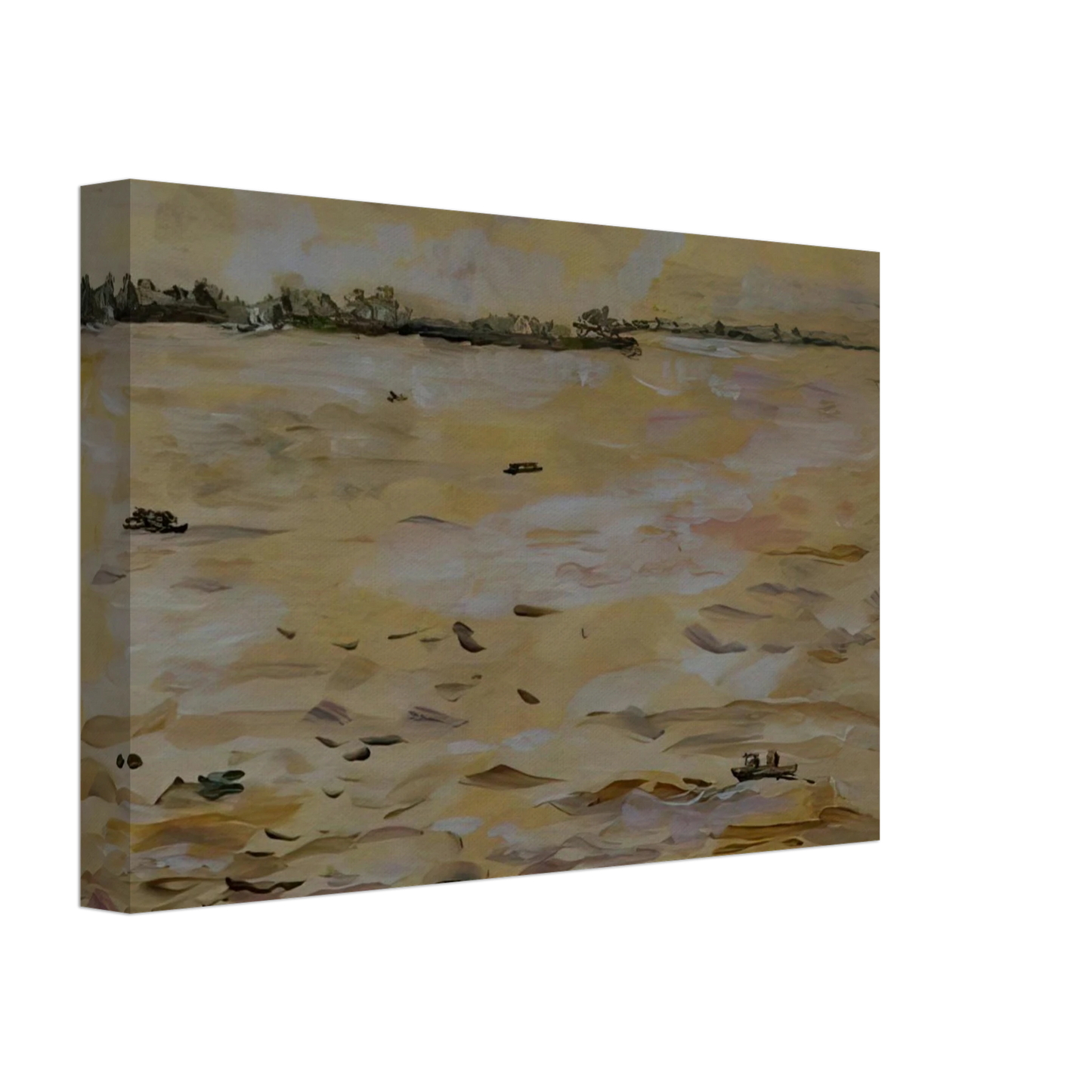 Ivan Albright - THE AMAZON RIVER IQUITOS PERU 1971 Canvas - 70x100 cm / 28x40 inches-canvas