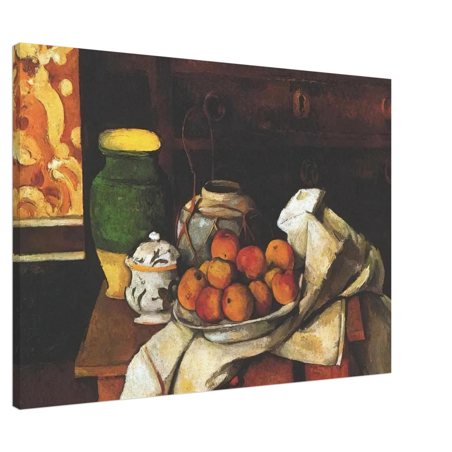 Paul Cezanne - Still life in front of a chest of drawers Canvas - 20x30 cm / 8x12 inches-canvas