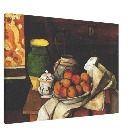 Paul Cezanne - Still life in front of a chest of drawers Canvas - 20x30 cm / 8x12 inches-canvas