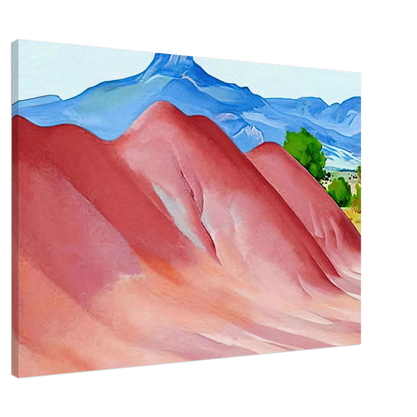 Georgia O'Keeffe - Red Hills and Pedernal Canvas - 20x30 cm / 8x12 inches-canvas