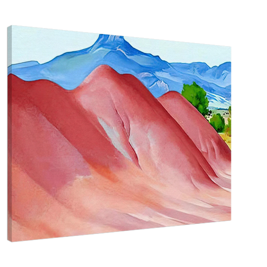 Georgia O'Keeffe - Red Hills and Pedernal Canvas - 20x30 cm / 8x12 inches-canvas
