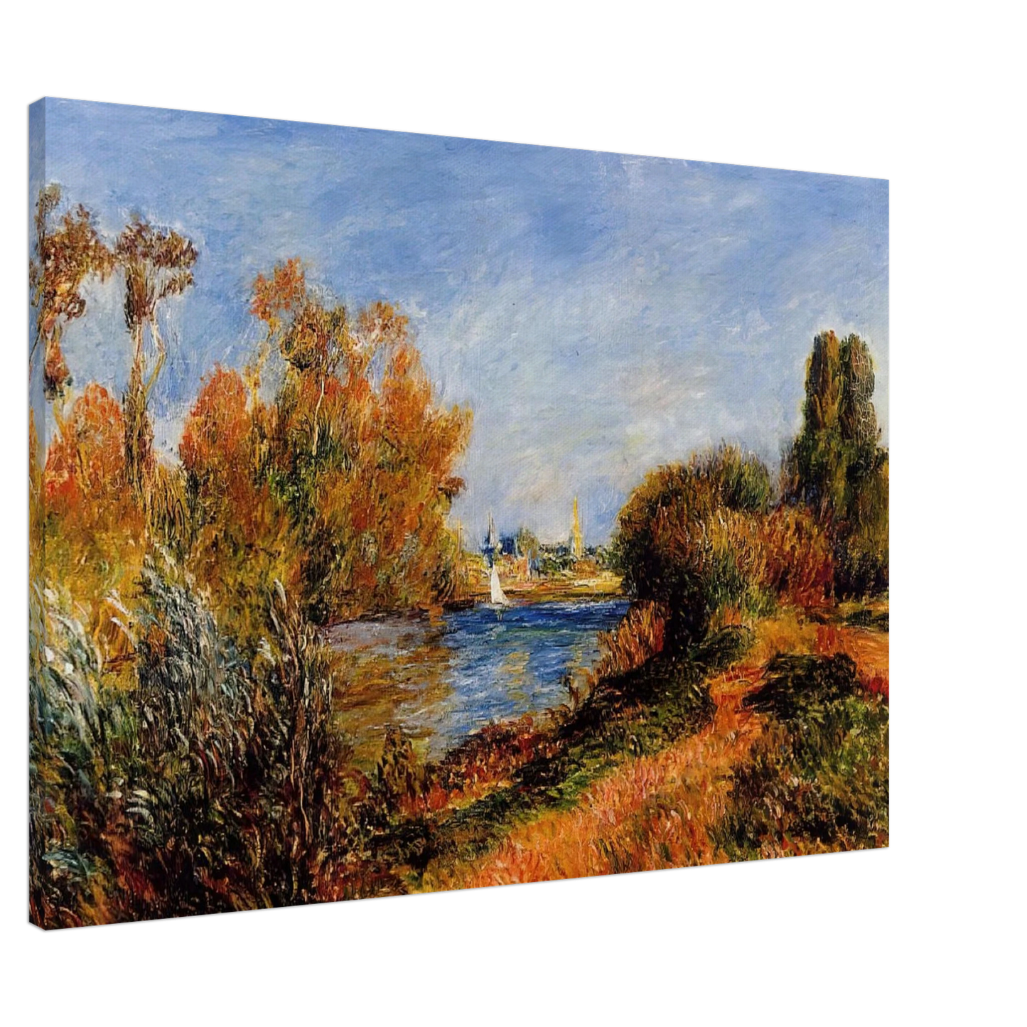 Pierre-Auguste Renoir - The Seine at Argenteuil Canvas - 20x30 cm / 8x12 inches-canvas