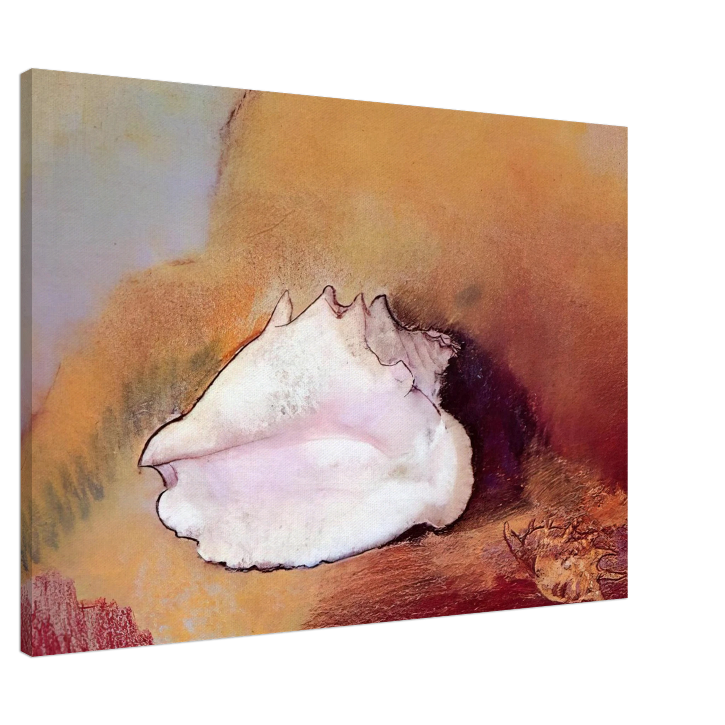 Odilon Redon - THE SEASHELL 1912 Canvas - 20x30 cm / 8x12 inches-canvas
