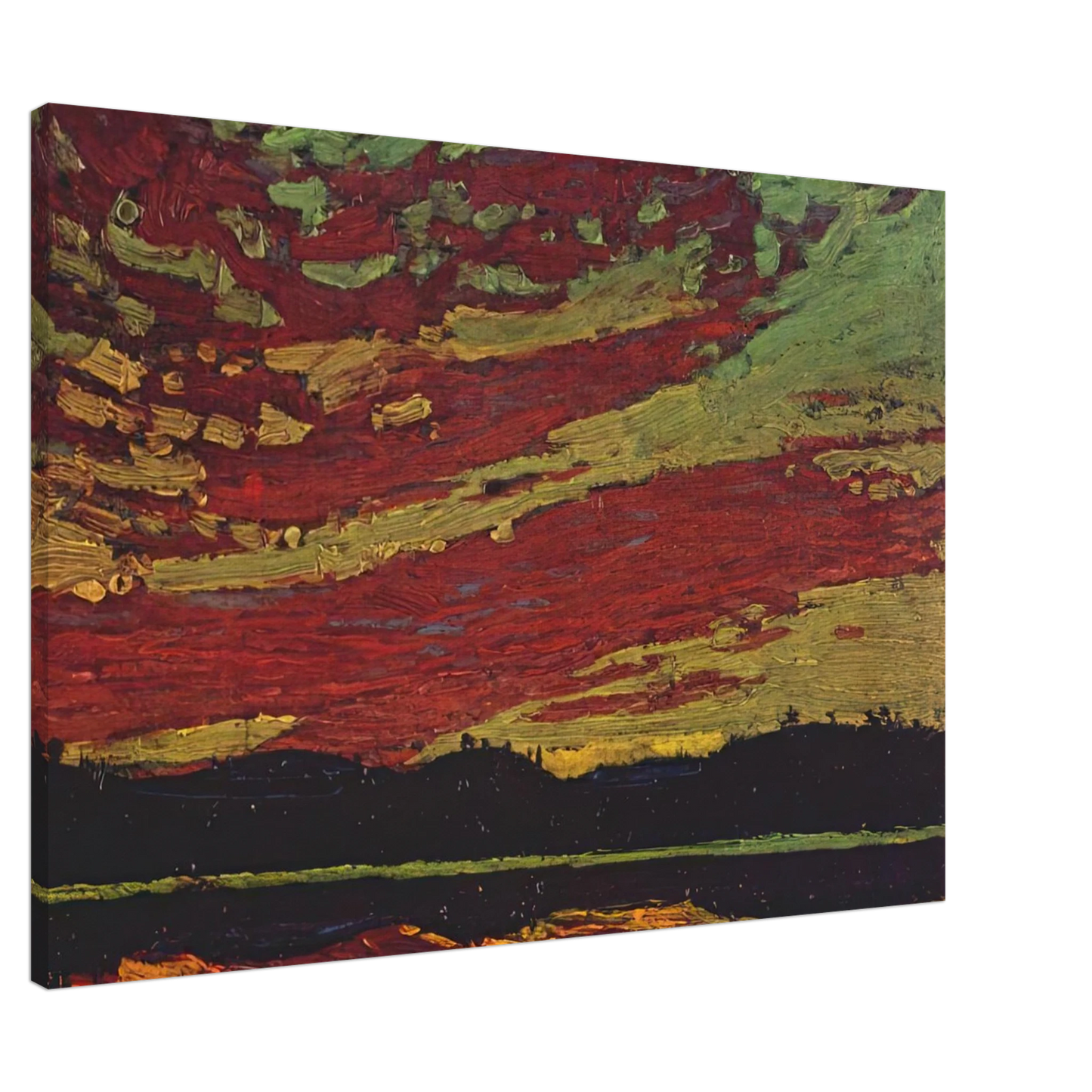 Tom Thomson - SUNSET 1915 Canvas - 20x30 cm / 8x12 inches-canvas