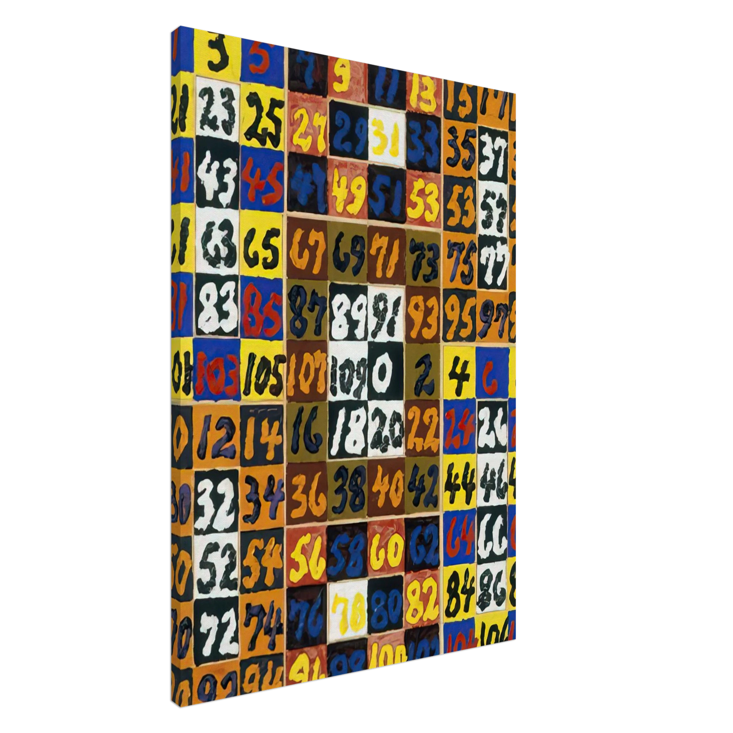 Alfred Jensen - Coordinative Thinking on the Square and Rectangle Per, IV - 1974 Canvas - 20x30 cm / 8x12 inches-canvas