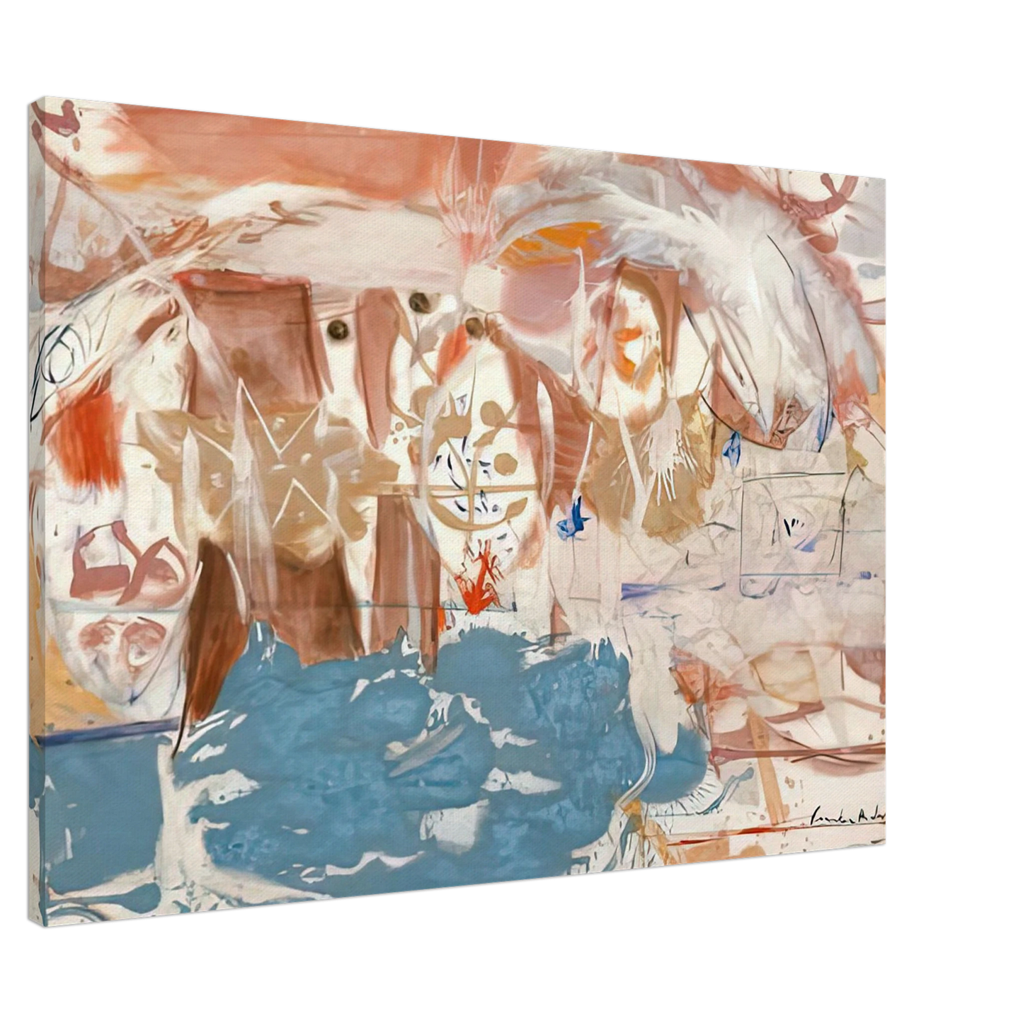 Helen Frankenthaler - Dawn After the Storm, 1957- Canvas - 20x30 cm / 8x12 inches-canvas