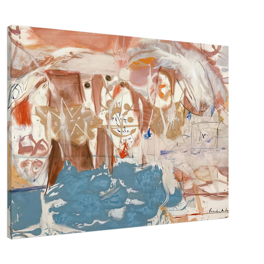 Helen Frankenthaler - Dawn After the Storm, 1957- Canvas - 20x30 cm / 8x12 inches-canvas