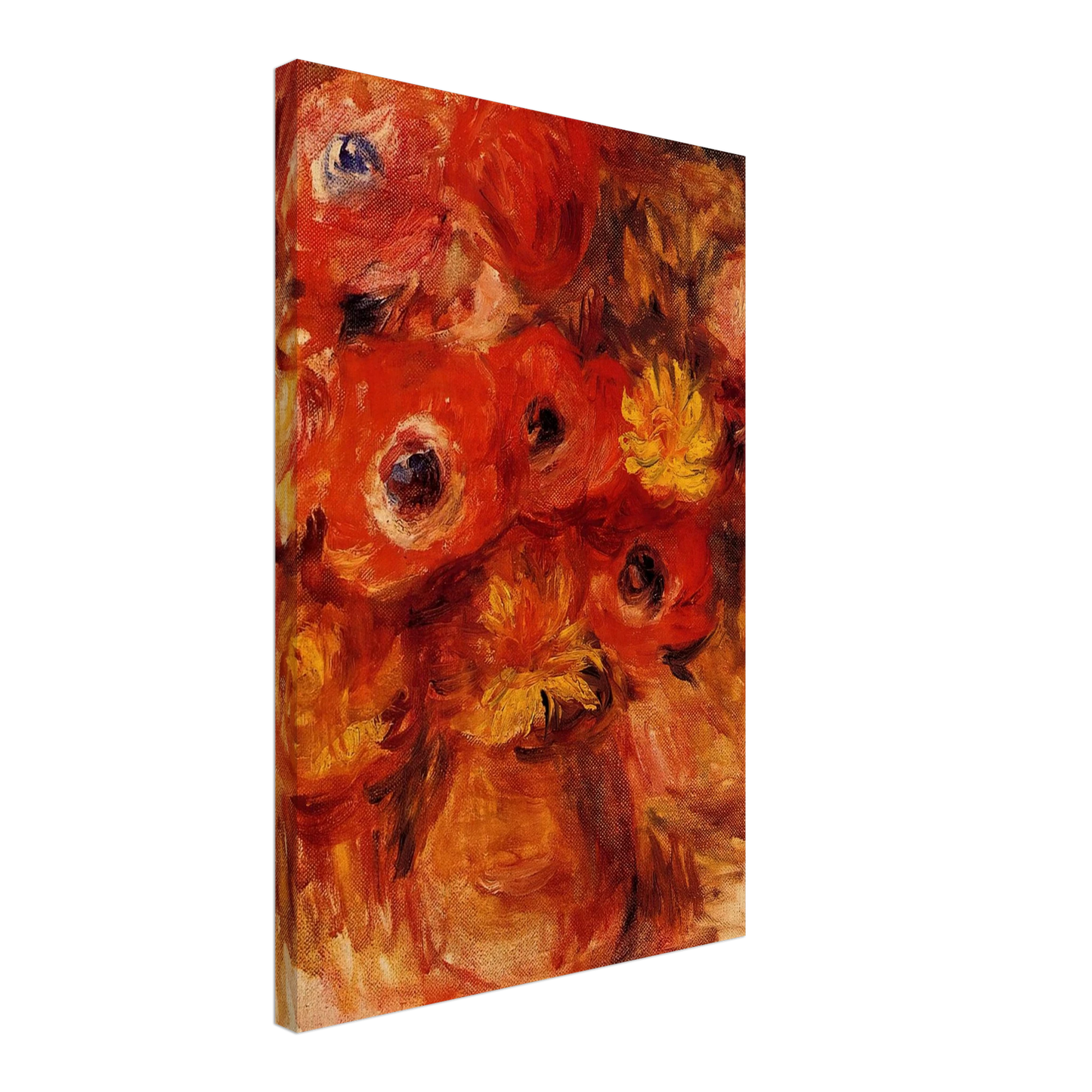 Pierre-Auguste Renoir - Vase of Anemones Canvas - 40x60 cm / 16x24 inches-canvas