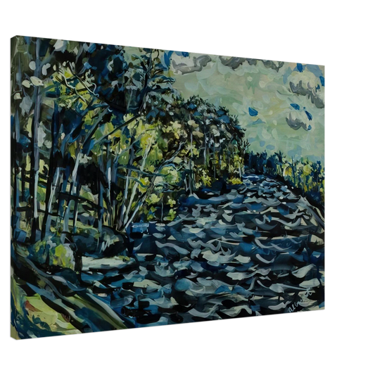 Ivan Albright - ST MARY S BLACK RIVER IS BLUE GEORGIA 1964 Canvas - 20x30 cm / 8x12 inches-canvas