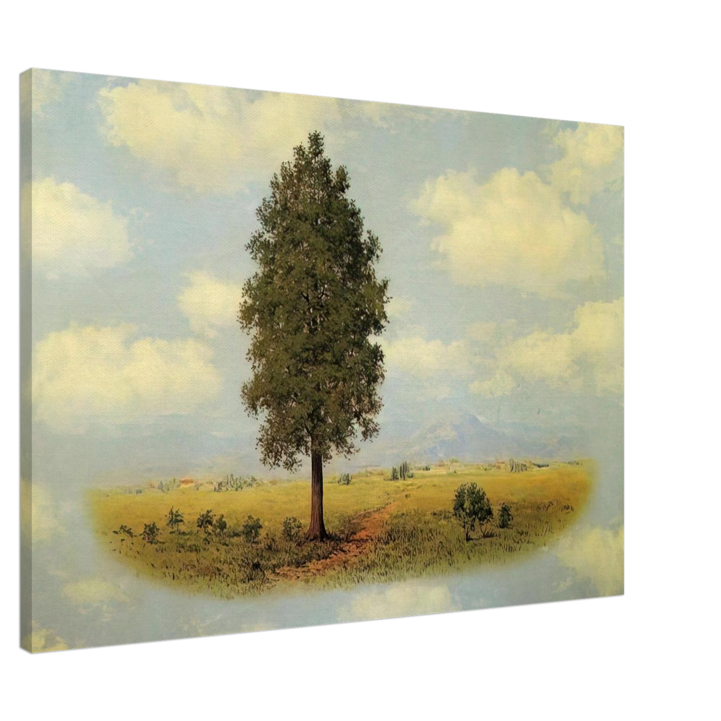 Rene Magritte - TERRITORY 1957 Canvas - 20x30 cm / 8x12 inches-canvas